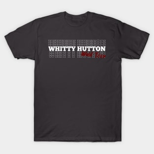 Whitty Hutton Repeated Stacked Text T-Shirt